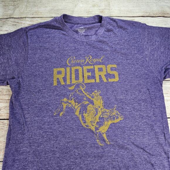 2017 Sisters Rodeo Crown Royal Riders Bull Riding Shirt Men's Size Medium Purple - Picture 2 of 5